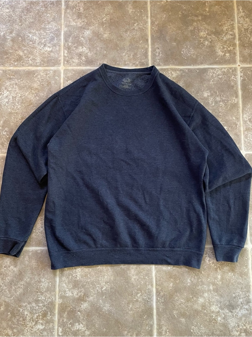 Fruit of the Loom Men's Crewneck Sweater - Navy Blue